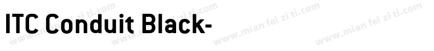 ITC Conduit Black字体转换